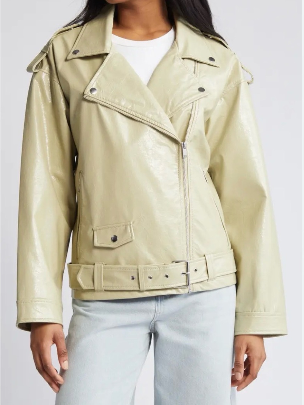 NOISY MAY Kane Paulina Faux Leather Moto Jacket
$145